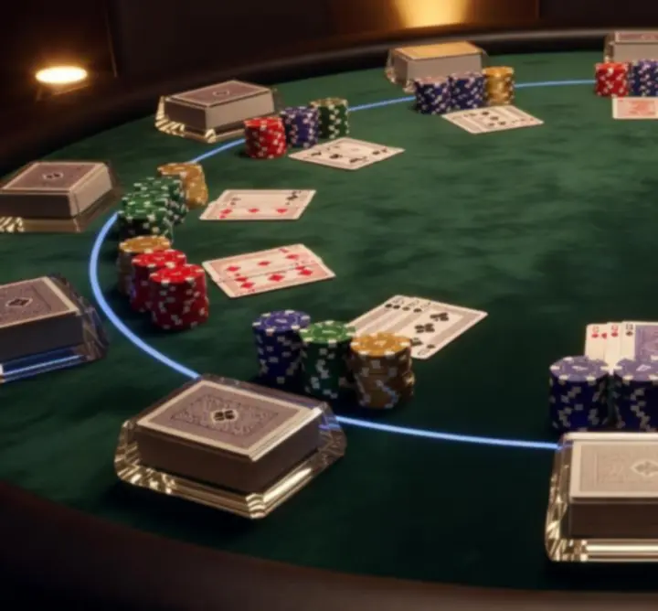 Profesjonalne ustawienie stołów pokerowych na evencie